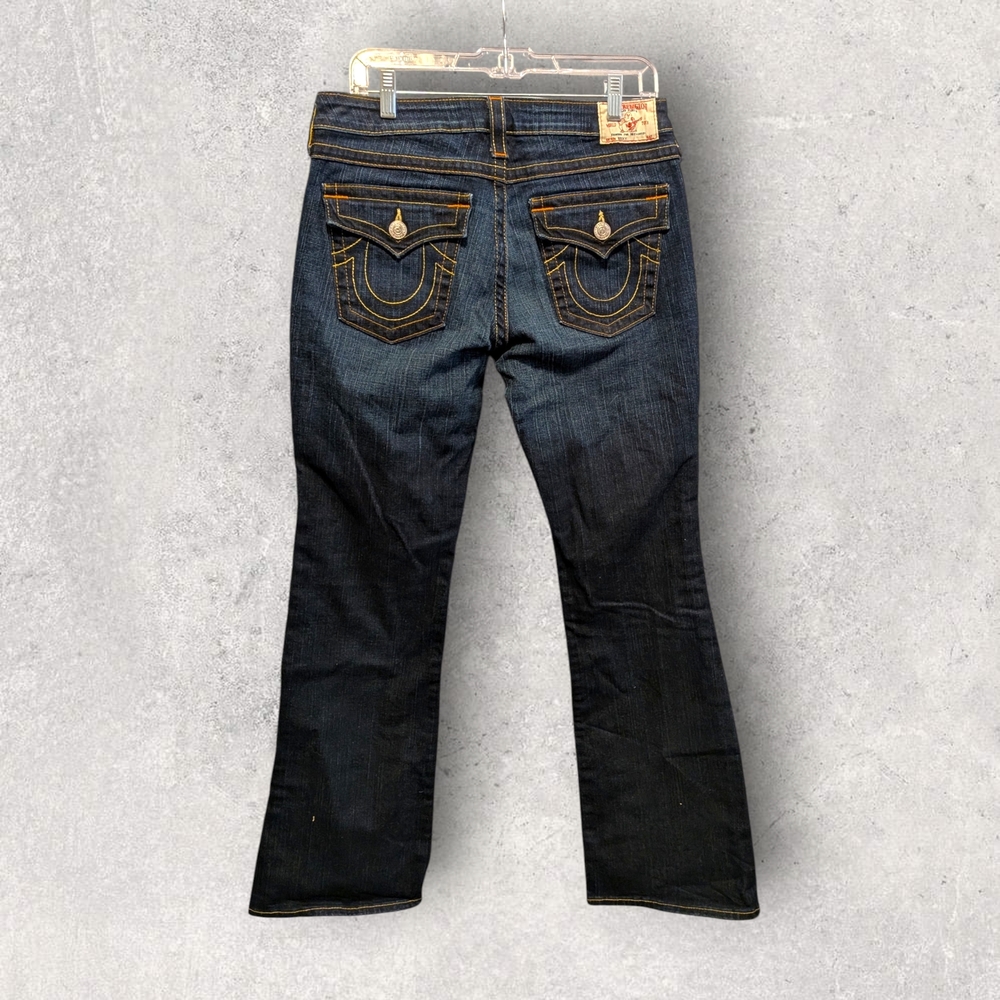 True Religion BECKY" Y2K Women's Dark Blue Boot Cut Jeans  Size 32"